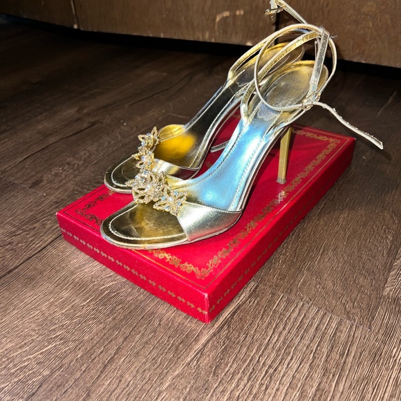 Rene Caovilla Shoes - Rene Caovilla Heals - Gold - 4inch